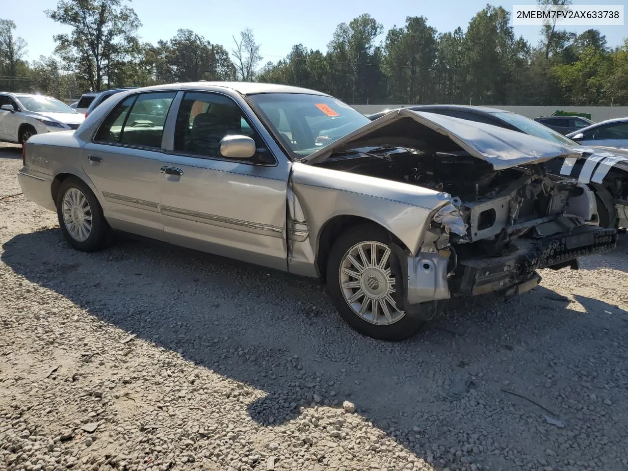 2010 Mercury Grand Marquis Ls VIN: 2MEBM7FV2AX633738 Lot: 73289554