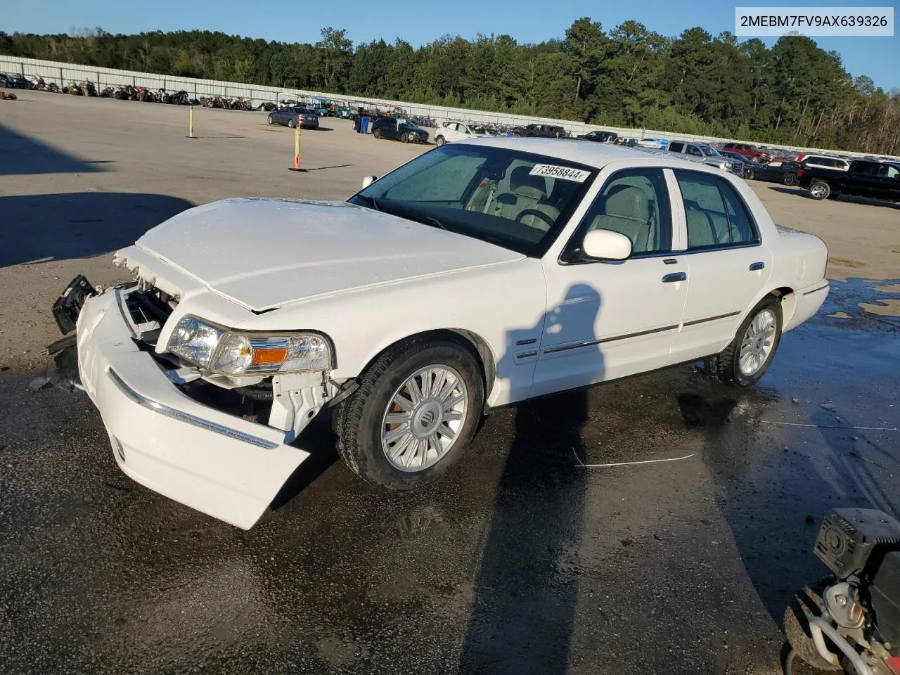 2010 Mercury Grand Marquis Ls VIN: 2MEBM7FV9AX639326 Lot: 73958844