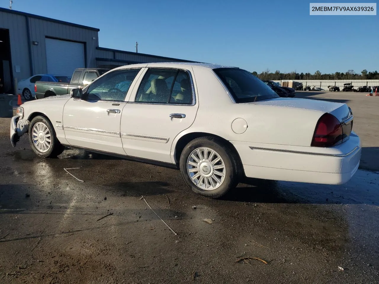 2010 Mercury Grand Marquis Ls VIN: 2MEBM7FV9AX639326 Lot: 73958844