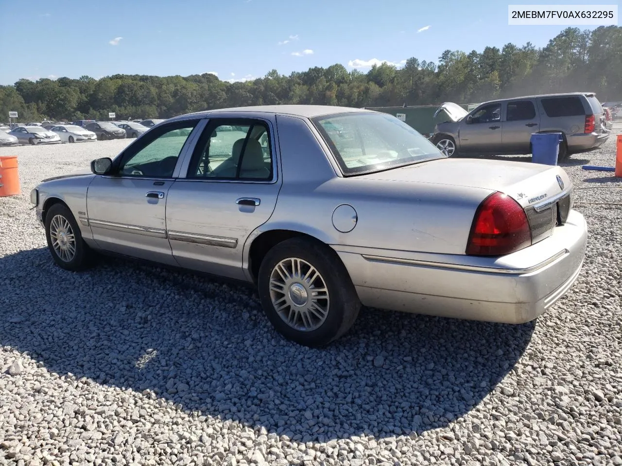 2010 Mercury Grand Marquis Ls VIN: 2MEBM7FV0AX632295 Lot: 76400254