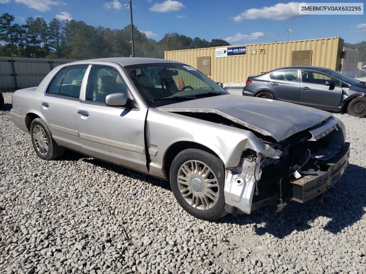 2010 Mercury Grand Marquis Ls VIN: 2MEBM7FV0AX632295 Lot: 76400254