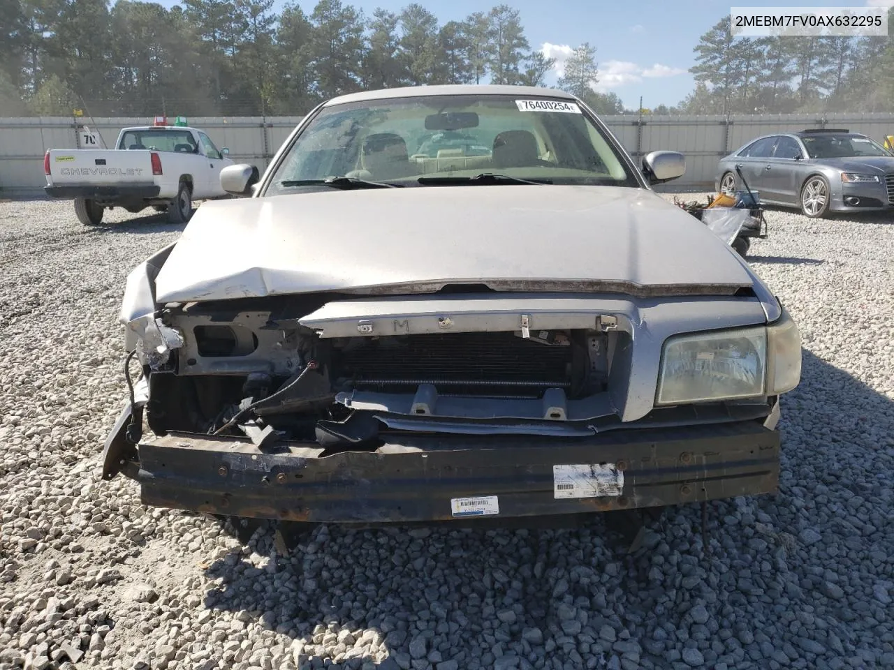 2010 Mercury Grand Marquis Ls VIN: 2MEBM7FV0AX632295 Lot: 76400254