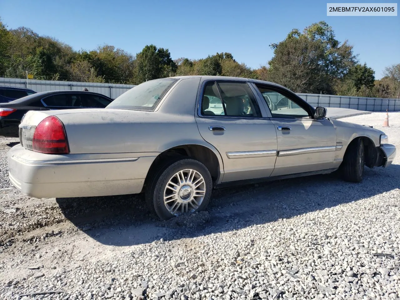 2010 Mercury Grand Marquis Ls VIN: 2MEBM7FV2AX601095 Lot: 76689574