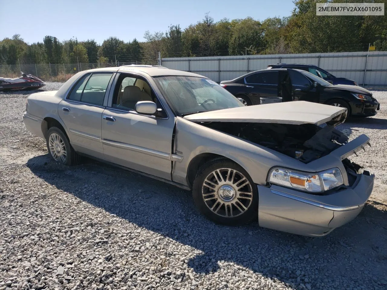 2010 Mercury Grand Marquis Ls VIN: 2MEBM7FV2AX601095 Lot: 76689574