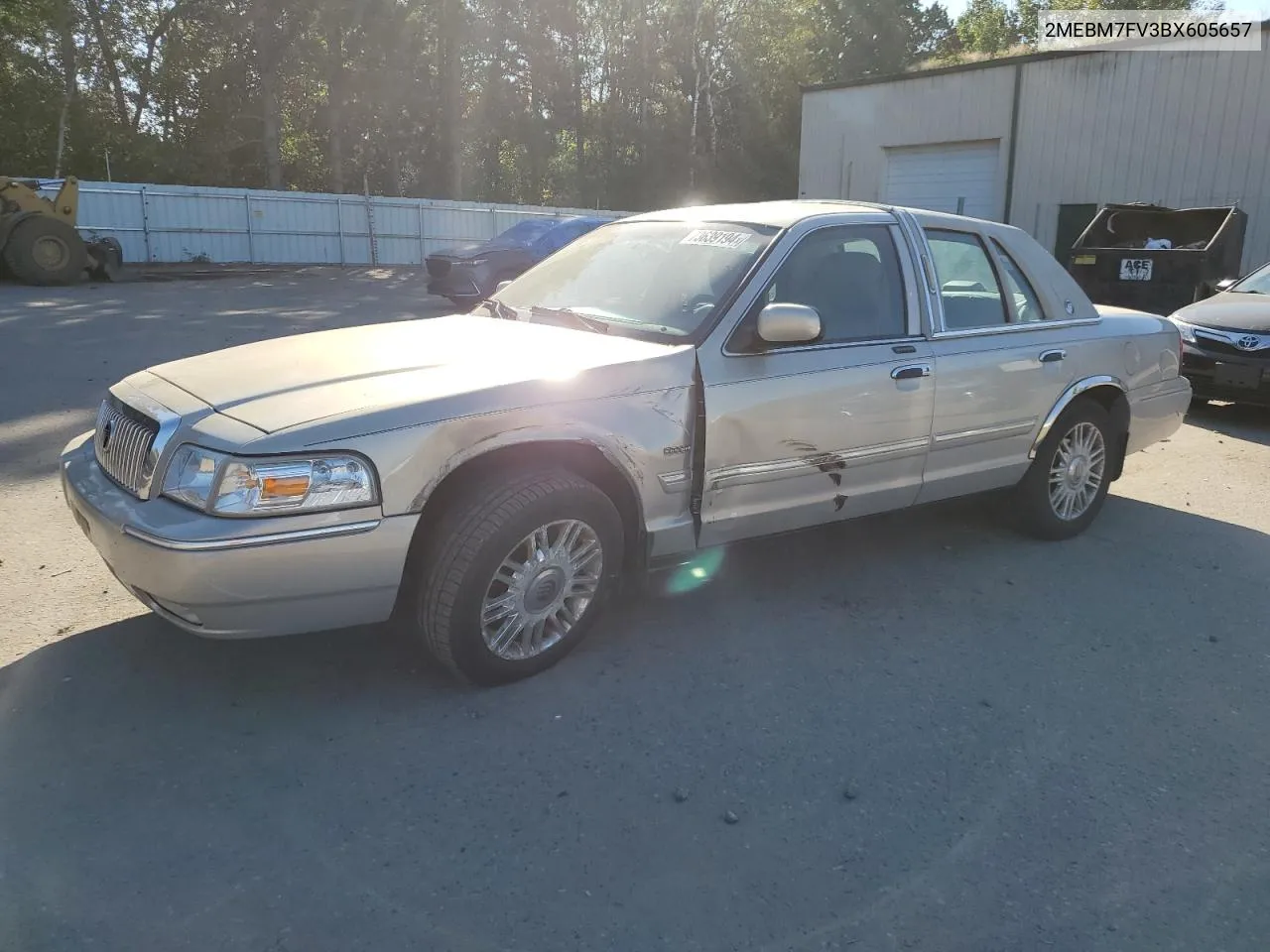 2011 Mercury Grand Marquis Ls VIN: 2MEBM7FV3BX605657 Lot: 73639194