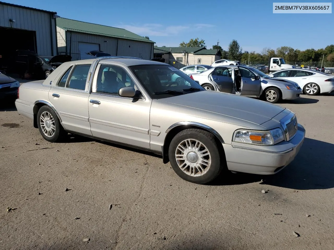 2011 Mercury Grand Marquis Ls VIN: 2MEBM7FV3BX605657 Lot: 73639194