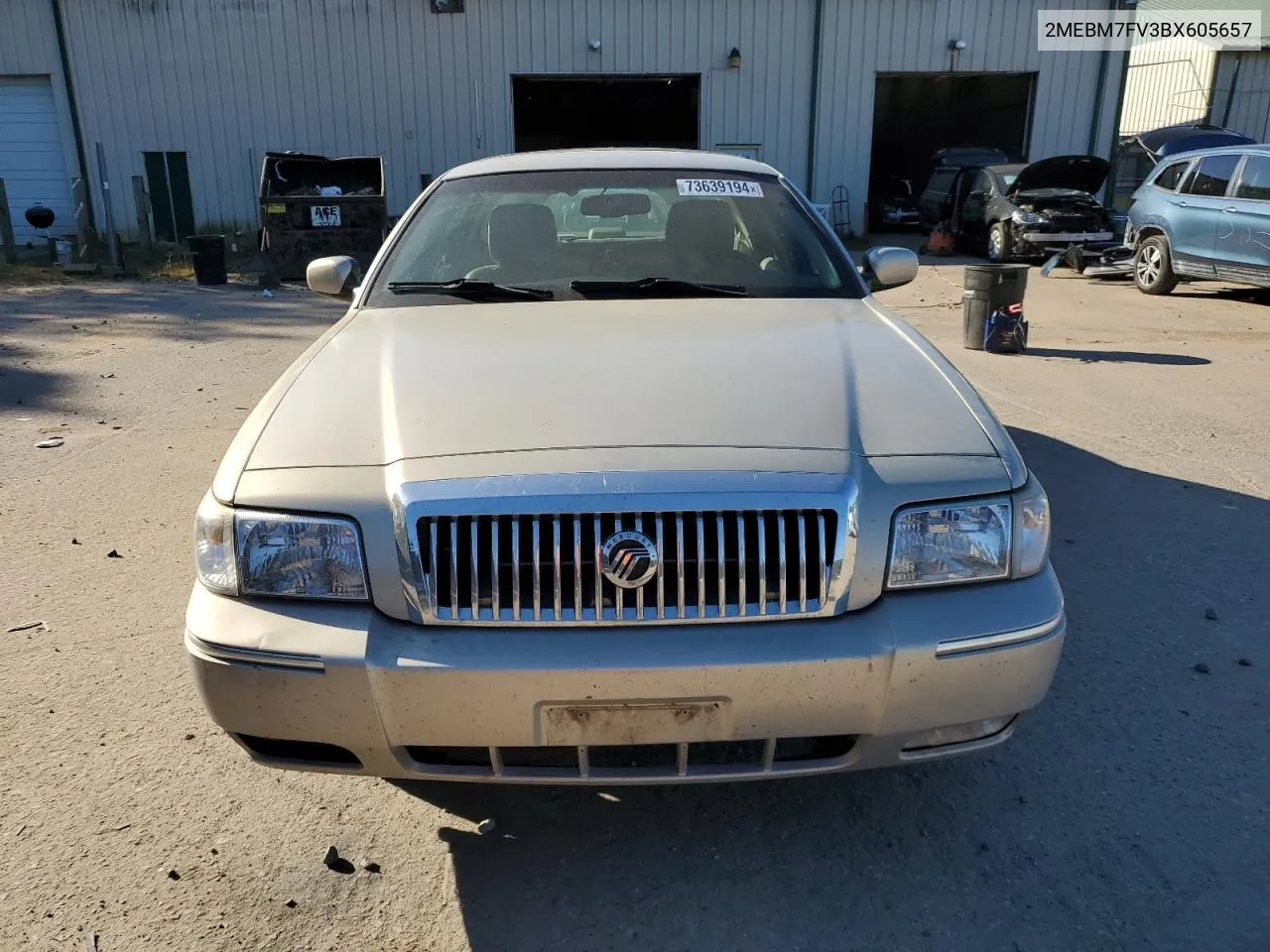 2011 Mercury Grand Marquis Ls VIN: 2MEBM7FV3BX605657 Lot: 73639194