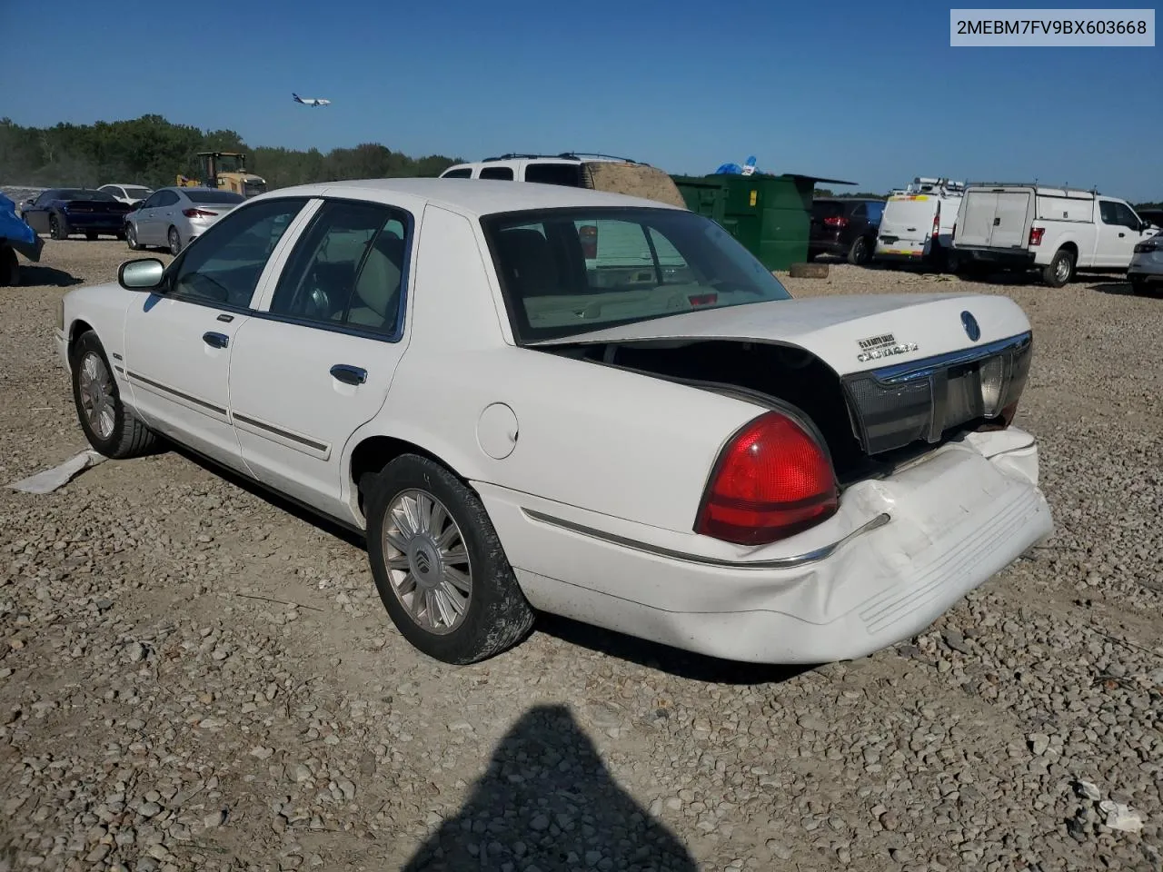 2011 Mercury Grand Marquis Ls VIN: 2MEBM7FV9BX603668 Lot: 75027394