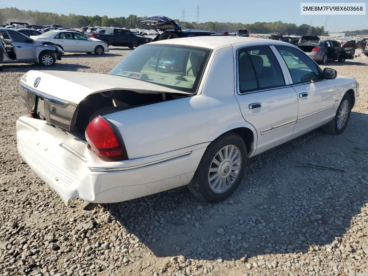 2011 Mercury Grand Marquis Ls VIN: 2MEBM7FV9BX603668 Lot: 75027394