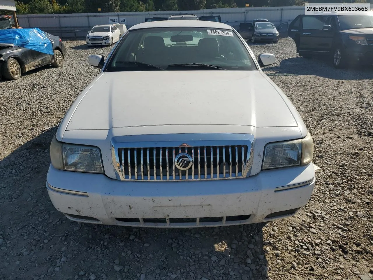 2011 Mercury Grand Marquis Ls VIN: 2MEBM7FV9BX603668 Lot: 75027394