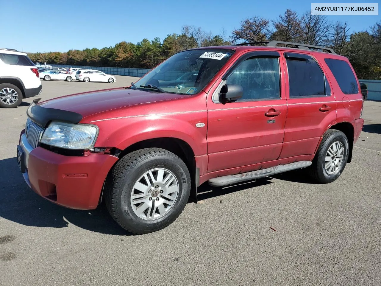 2007 Mercury Mariner Luxury VIN: 4M2YU81177KJ06452 Lot: 75383144