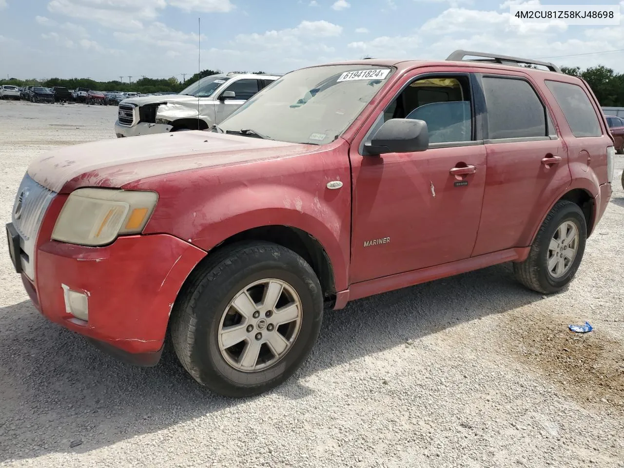 2008 Mercury Mariner VIN: 4M2CU81Z58KJ48698 Lot: 61941824