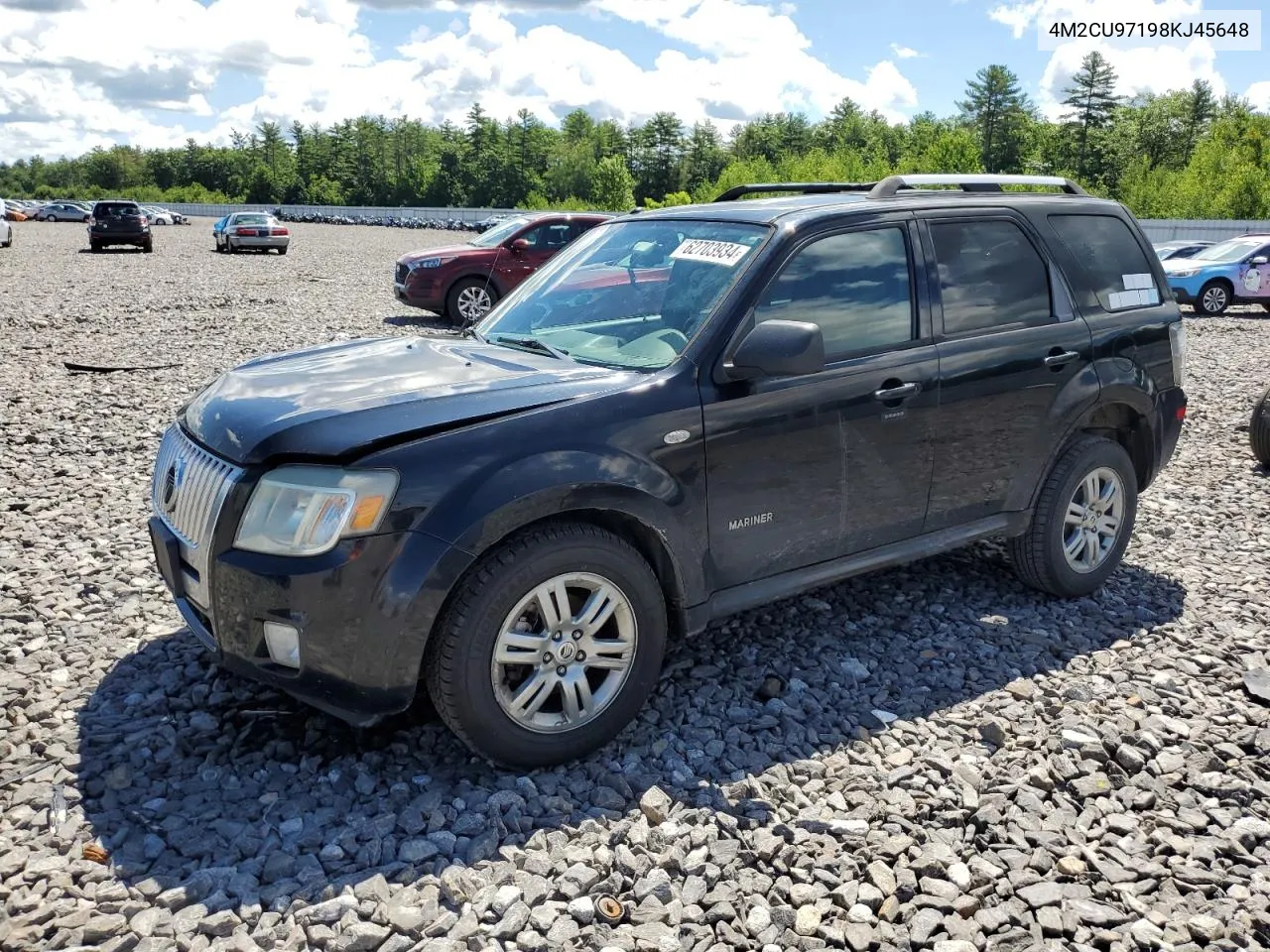 2008 Mercury Mariner Premier VIN: 4M2CU97198KJ45648 Lot: 62703934