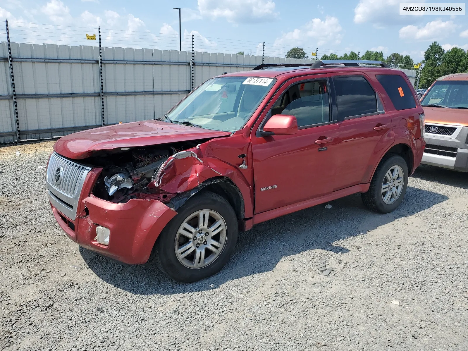 2008 Mercury Mariner Premier VIN: 4M2CU87198KJ40556 Lot: 66137114