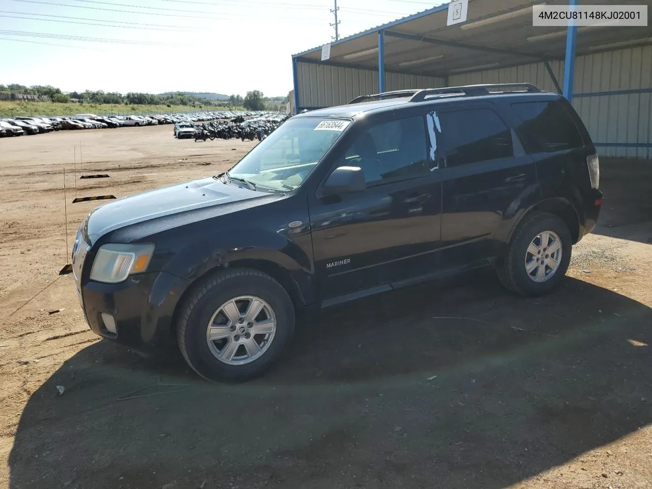 2008 Mercury Mariner VIN: 4M2CU81148KJ02001 Lot: 66163544