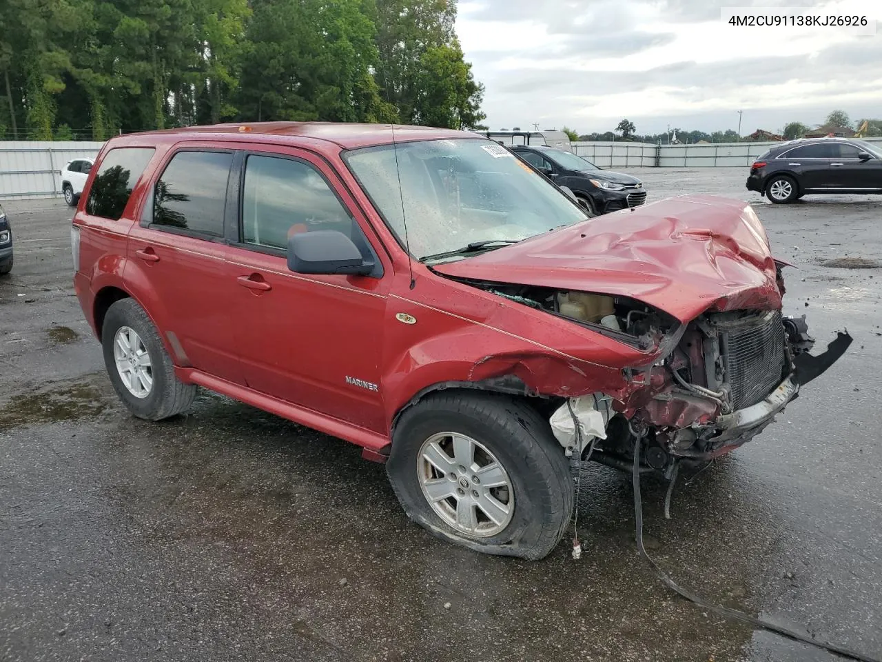 2008 Mercury Mariner VIN: 4M2CU91138KJ26926 Lot: 72628904