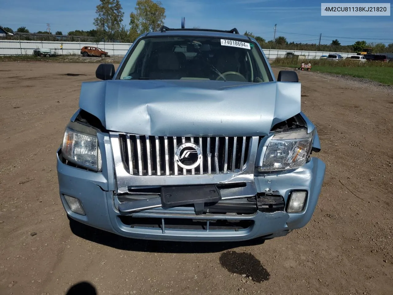 2008 Mercury Mariner VIN: 4M2CU81138KJ21820 Lot: 74018694