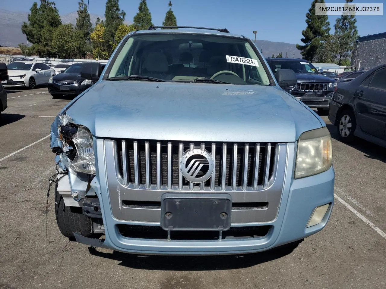 2008 Mercury Mariner VIN: 4M2CU81Z68KJ32378 Lot: 75476524