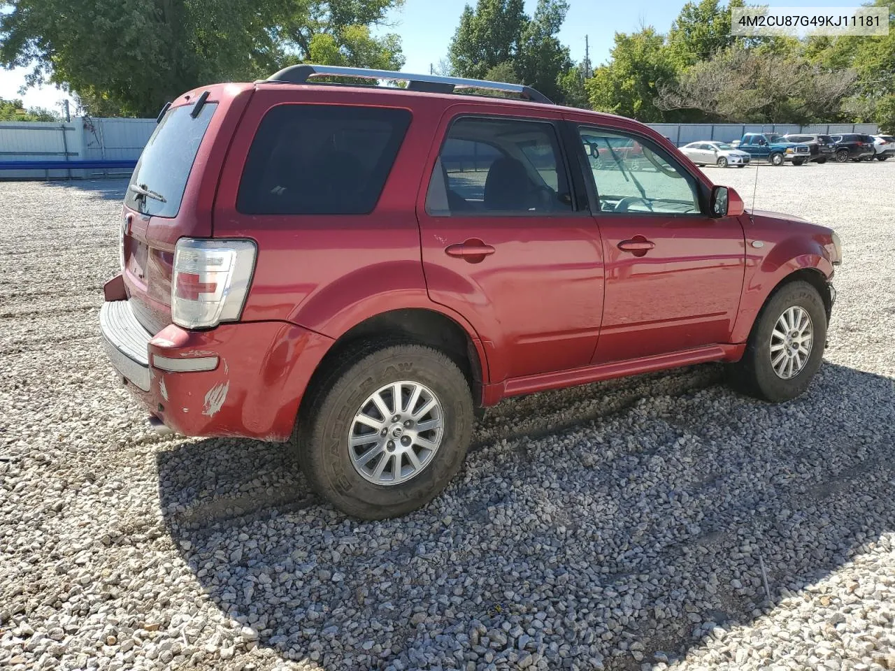 2009 Mercury Mariner Premier VIN: 4M2CU87G49KJ11181 Lot: 70799534