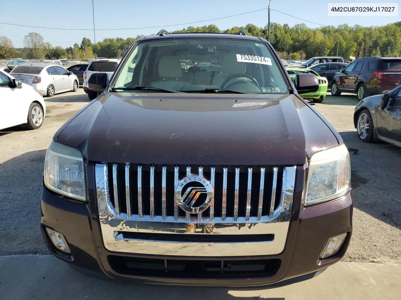 2009 Mercury Mariner Premier VIN: 4M2CU87G29KJ17027 Lot: 75335124