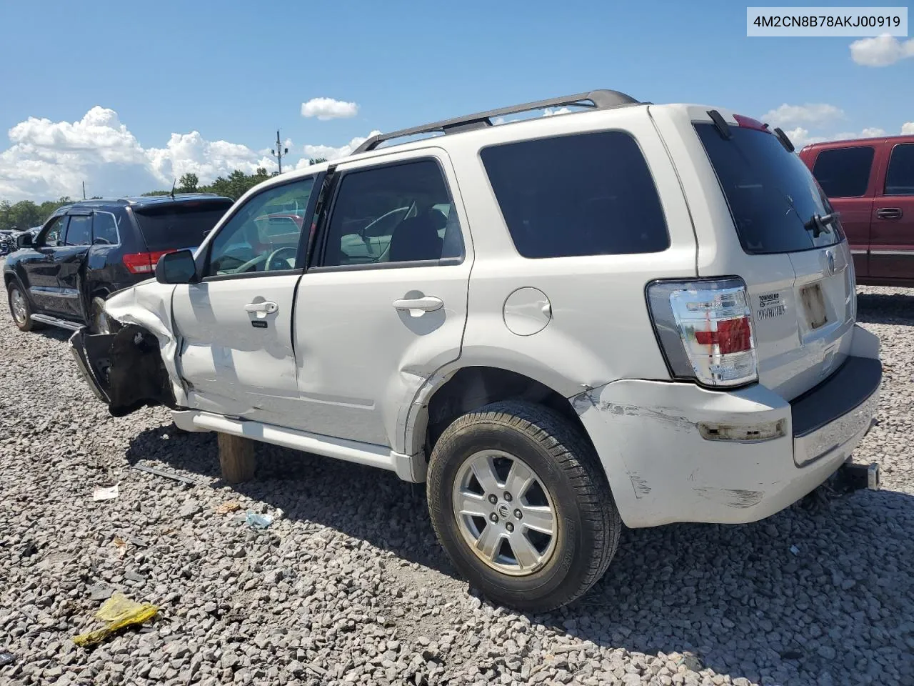 2010 Mercury Mariner VIN: 4M2CN8B78AKJ00919 Lot: 64988364