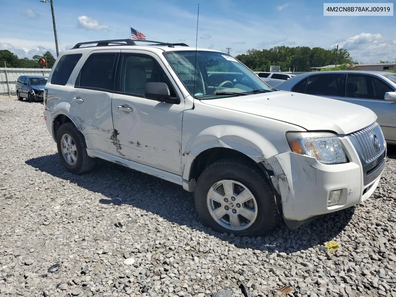 2010 Mercury Mariner VIN: 4M2CN8B78AKJ00919 Lot: 64988364