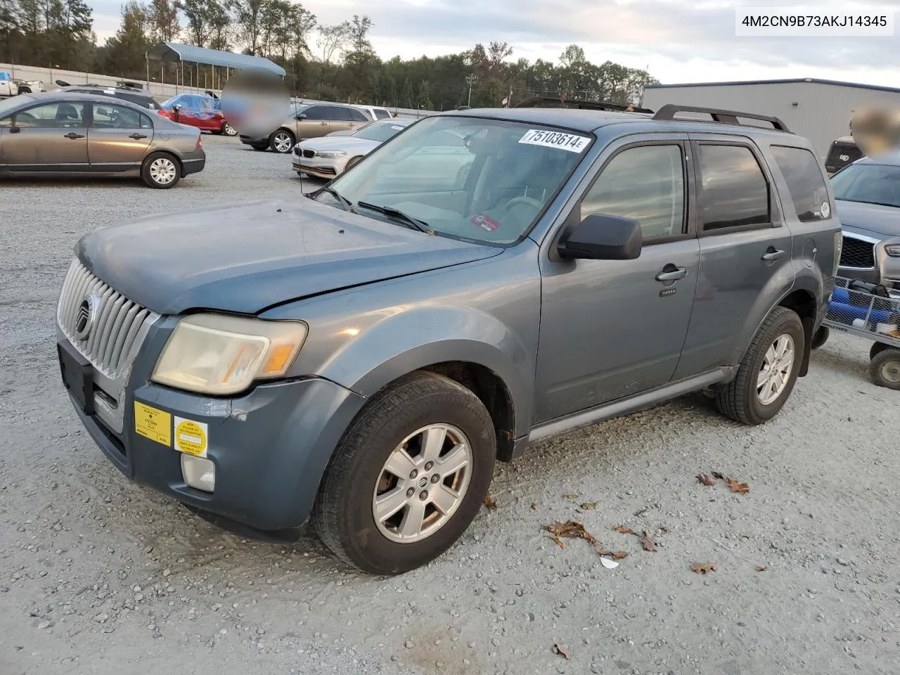 2010 Mercury Mariner VIN: 4M2CN9B73AKJ14345 Lot: 75103614