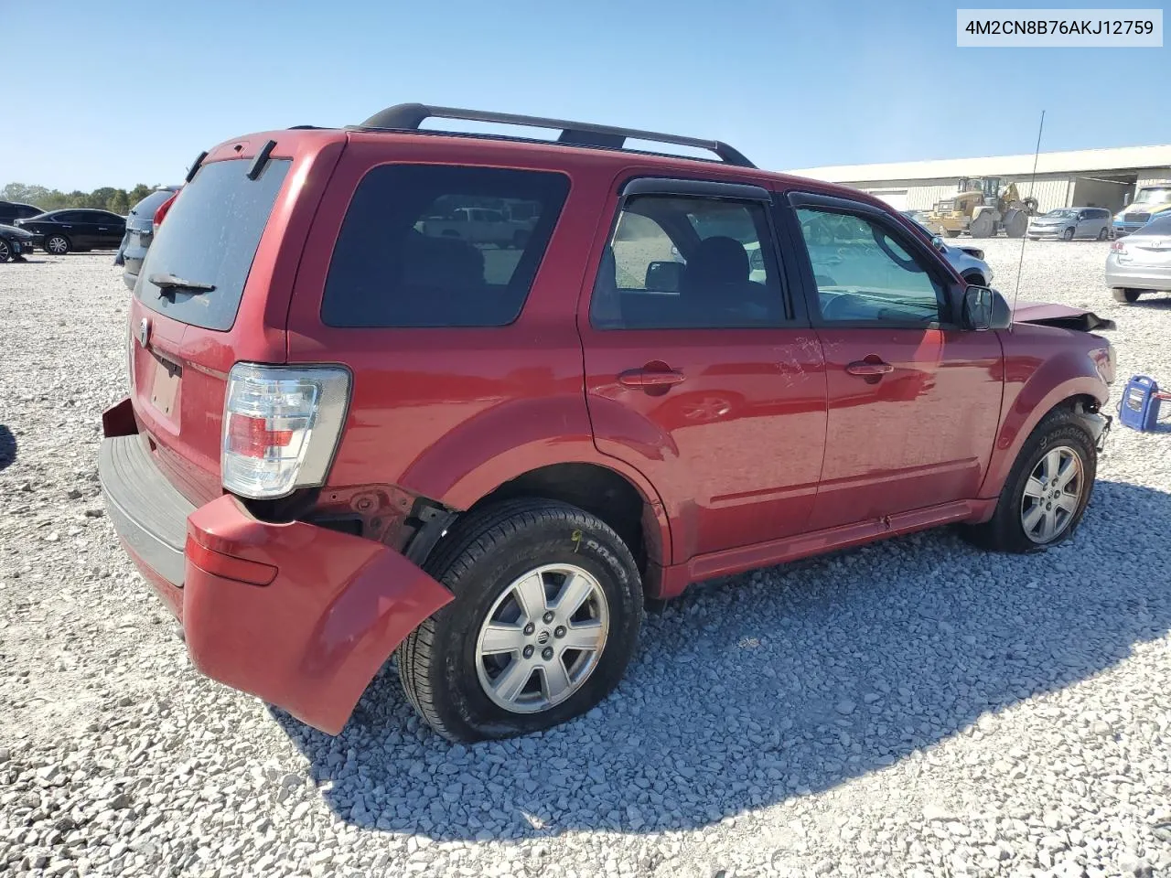 2010 Mercury Mariner VIN: 4M2CN8B76AKJ12759 Lot: 75484694