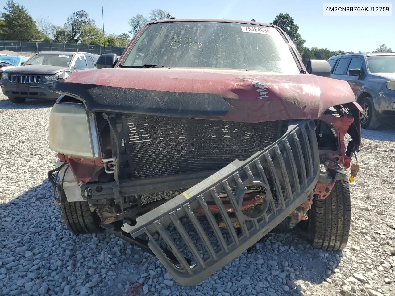 2010 Mercury Mariner VIN: 4M2CN8B76AKJ12759 Lot: 75484694