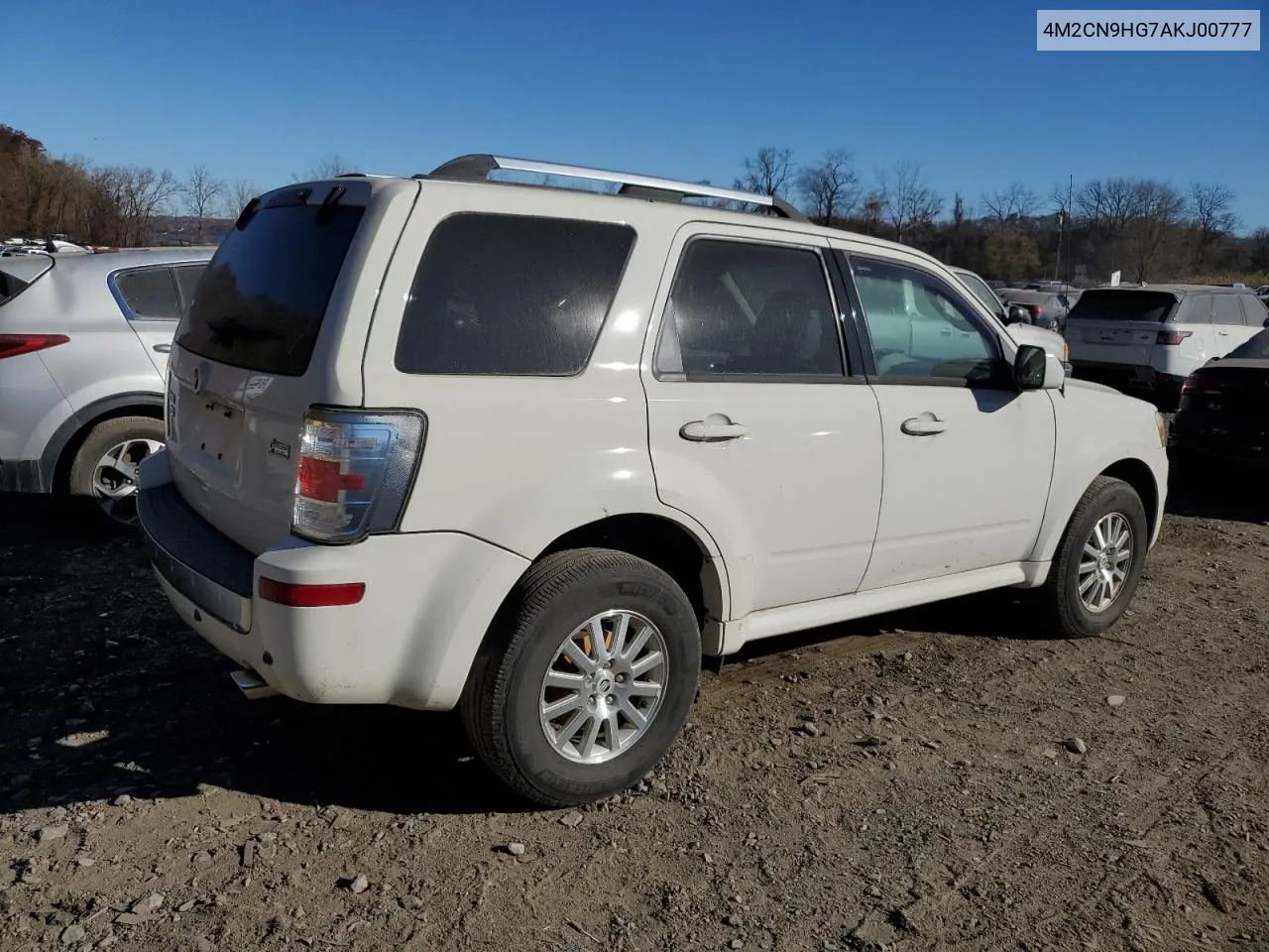 2010 Mercury Mariner Premier VIN: 4M2CN9HG7AKJ00777 Lot: 80062504