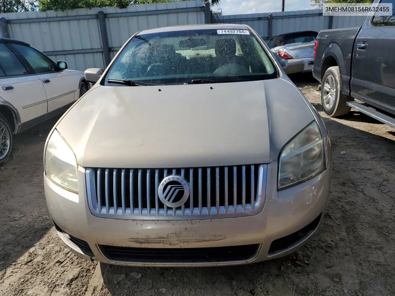 2006 Mercury Milan Premier VIN: 3MEHM08156R632455 Lot: 74492704