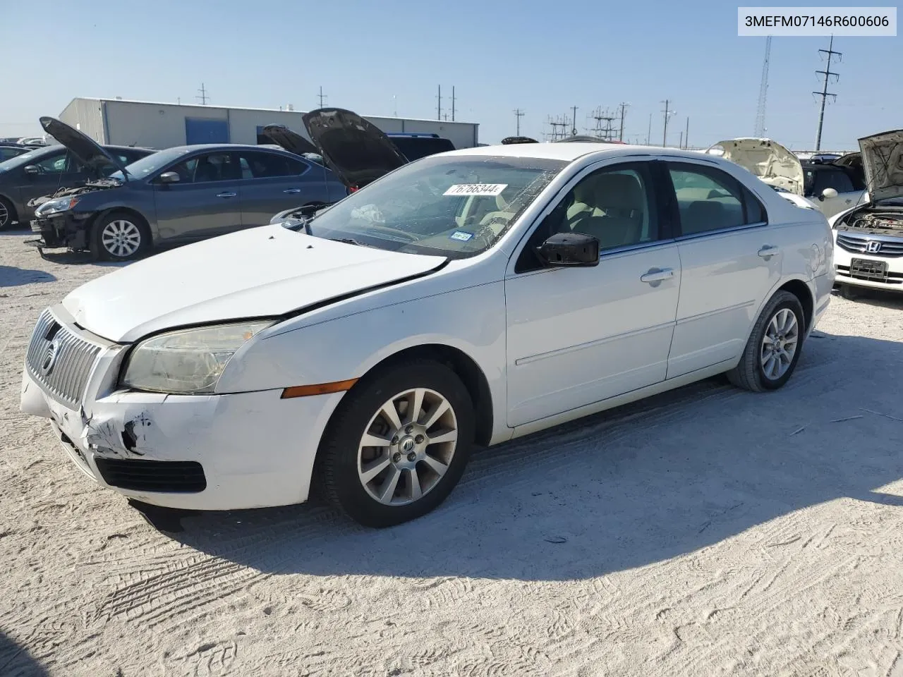 2006 Mercury Milan VIN: 3MEFM07146R600606 Lot: 76766344