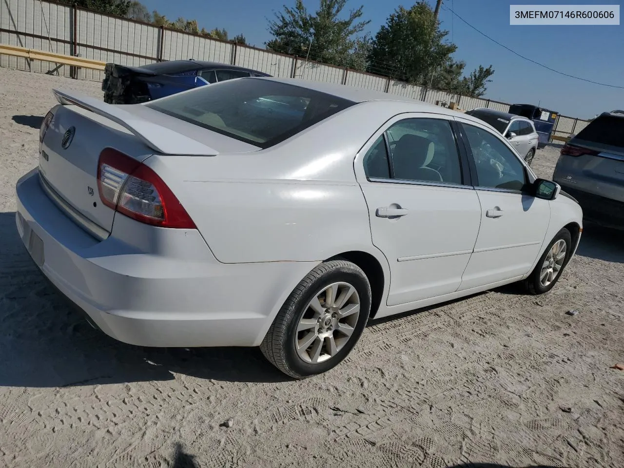 2006 Mercury Milan VIN: 3MEFM07146R600606 Lot: 76766344