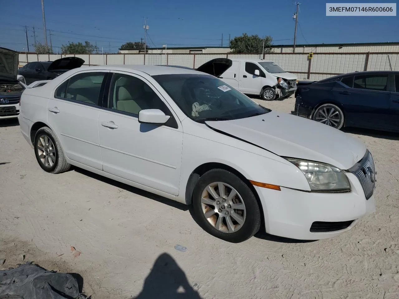 2006 Mercury Milan VIN: 3MEFM07146R600606 Lot: 76766344