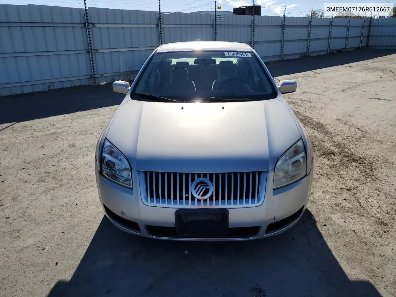 2006 Mercury Milan VIN: 3MEFM07176R612667 Lot: 77498664