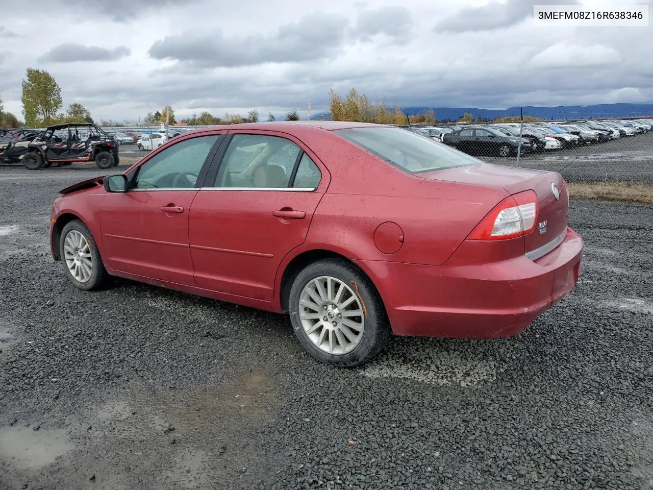 2006 Mercury Milan Premier VIN: 3MEFM08Z16R638346 Lot: 78444814