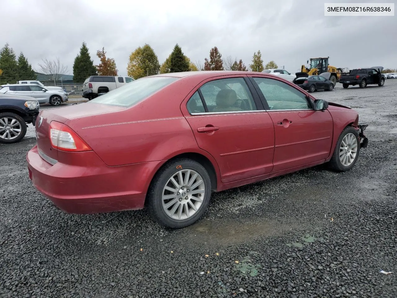 2006 Mercury Milan Premier VIN: 3MEFM08Z16R638346 Lot: 78444814