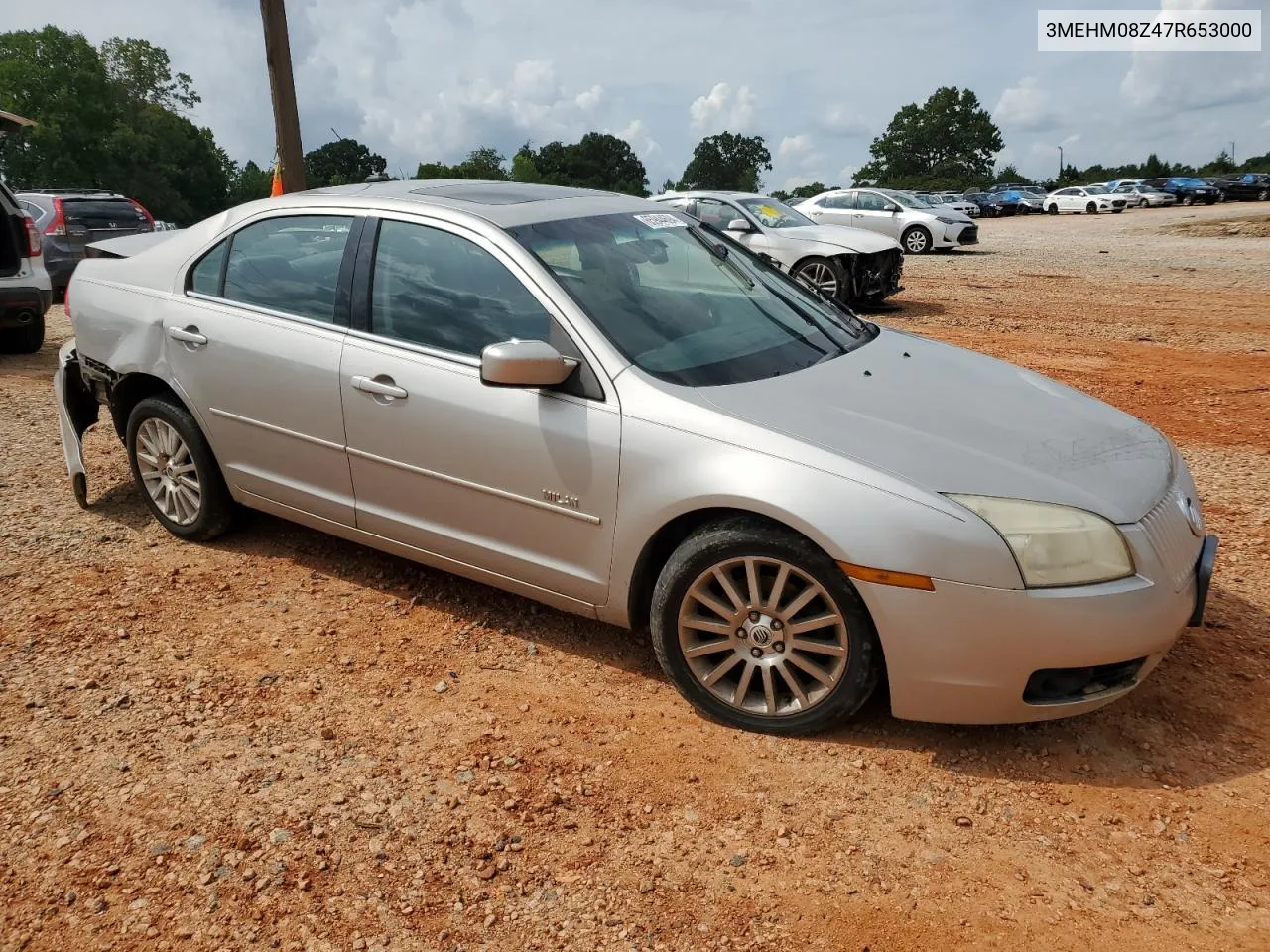 2007 Mercury Milan Premier VIN: 3MEHM08Z47R653000 Lot: 65944694