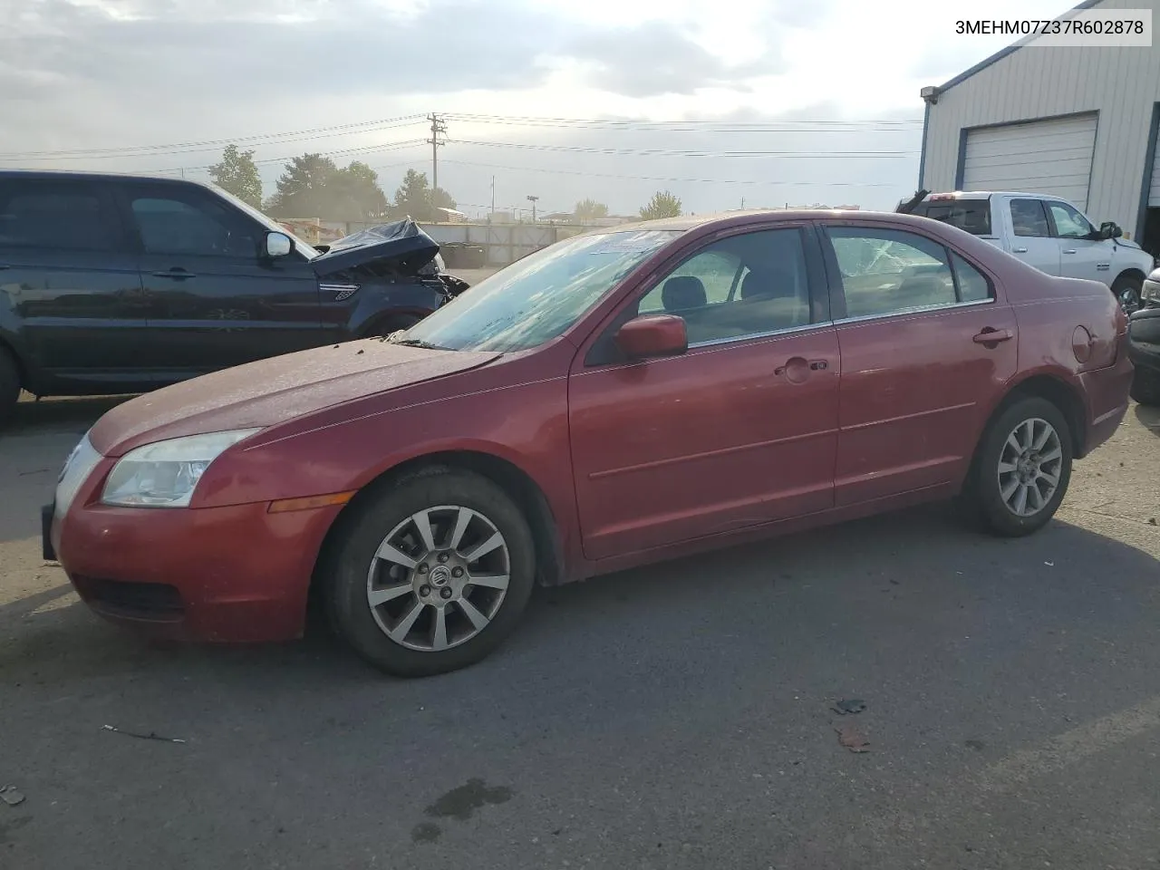 2007 Mercury Milan VIN: 3MEHM07Z37R602878 Lot: 66981034