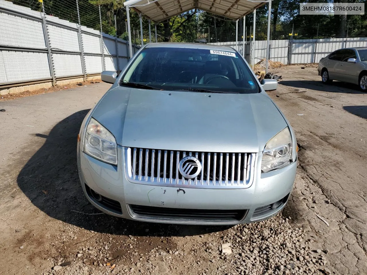 2007 Mercury Milan Premier VIN: 3MEHM08187R600424 Lot: 69874844