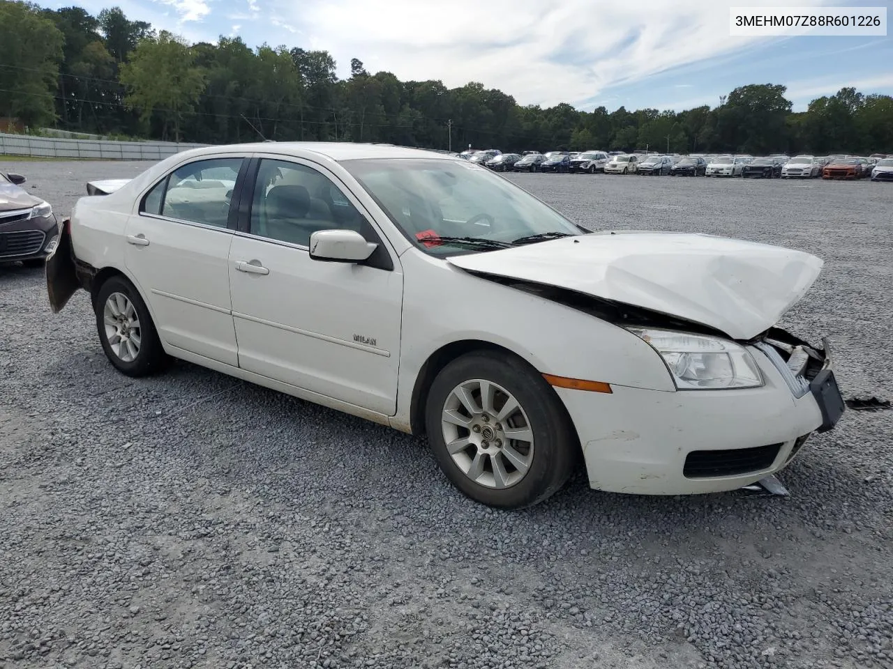 2008 Mercury Milan VIN: 3MEHM07Z88R601226 Lot: 70238774