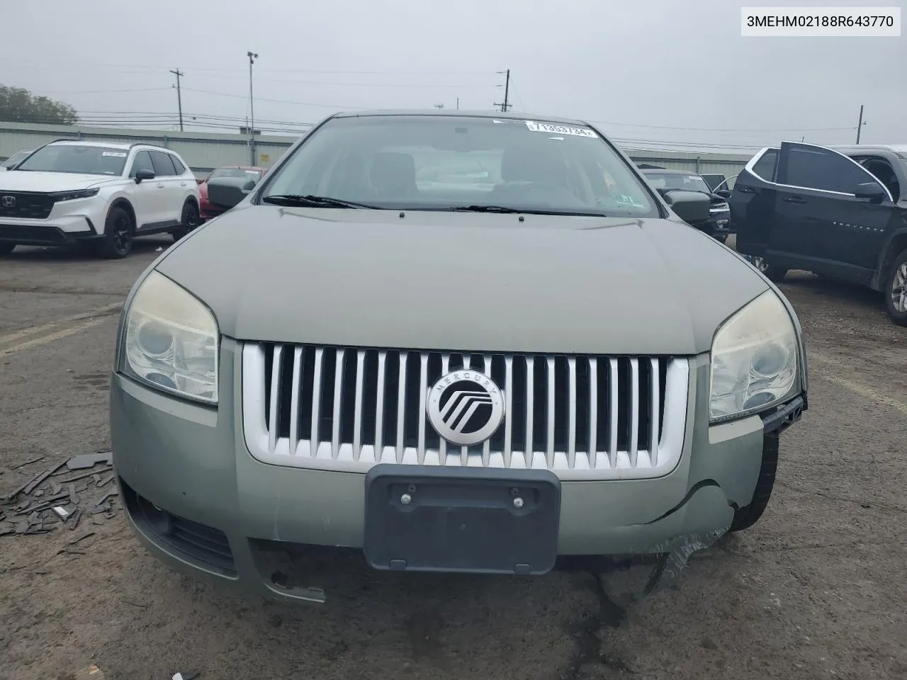 2008 Mercury Milan Premier VIN: 3MEHM02188R643770 Lot: 71353734