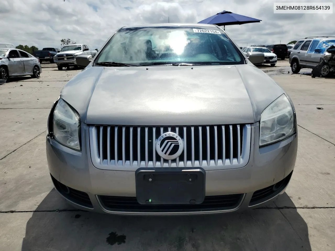 2008 Mercury Milan Premier VIN: 3MEHM08128R654139 Lot: 72622154