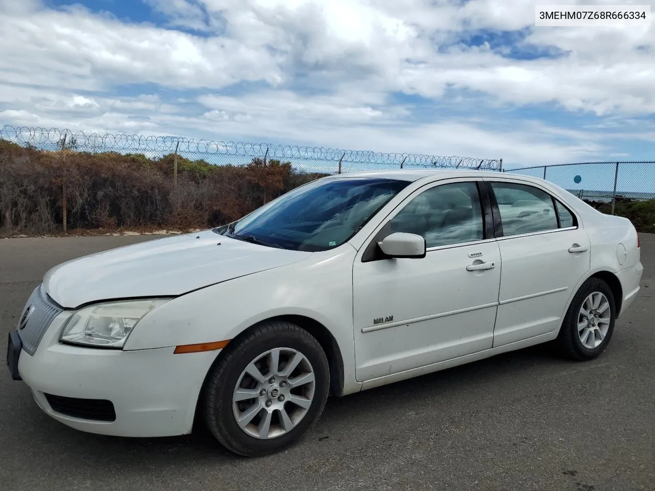 2008 Mercury Milan VIN: 3MEHM07Z68R666334 Lot: 73911394