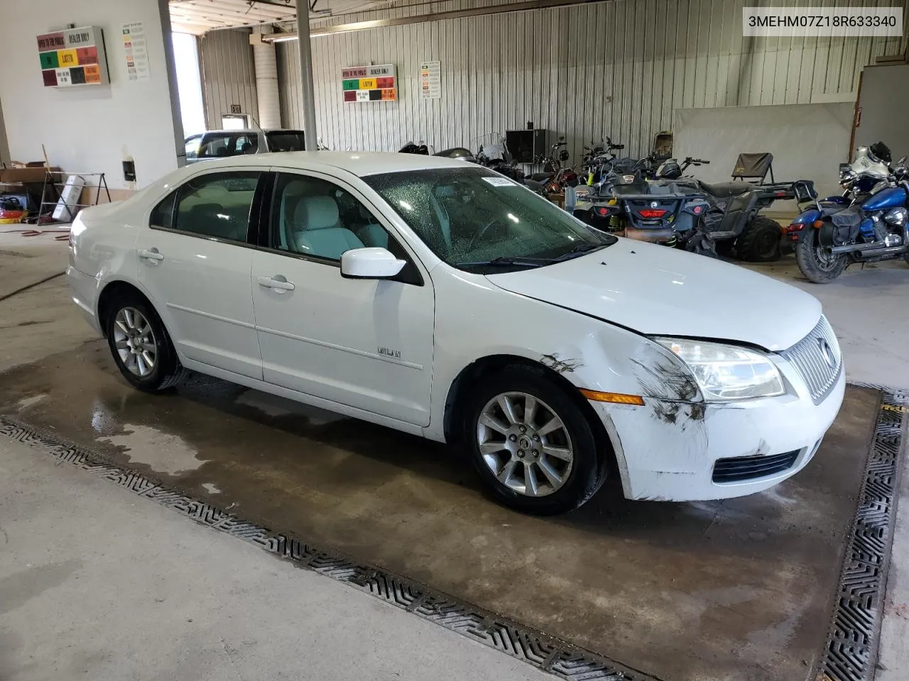 2008 Mercury Milan VIN: 3MEHM07Z18R633340 Lot: 74829604