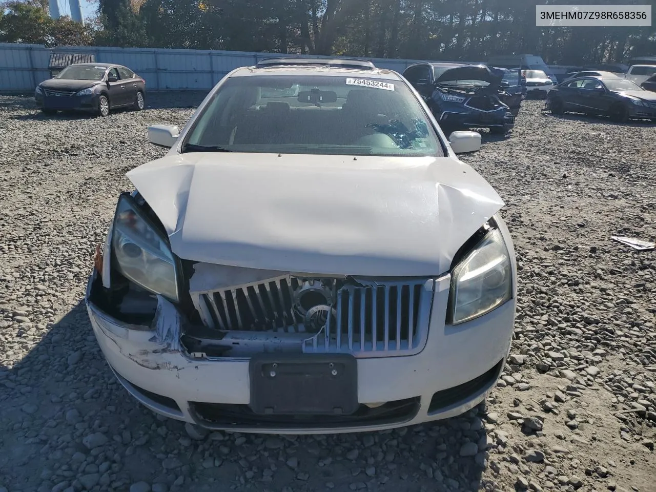 2008 Mercury Milan VIN: 3MEHM07Z98R658356 Lot: 75453244