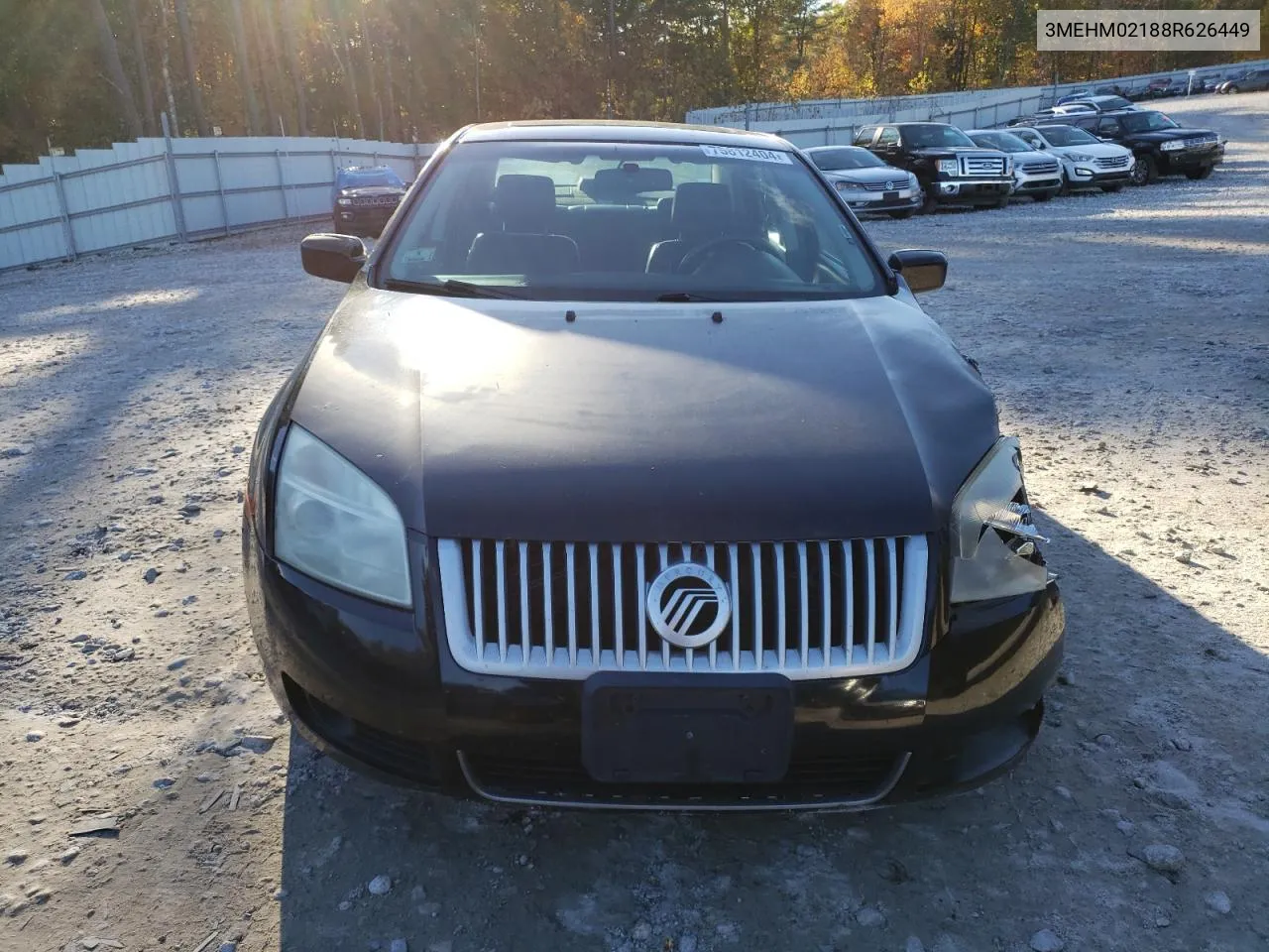 2008 Mercury Milan Premier VIN: 3MEHM02188R626449 Lot: 75812404