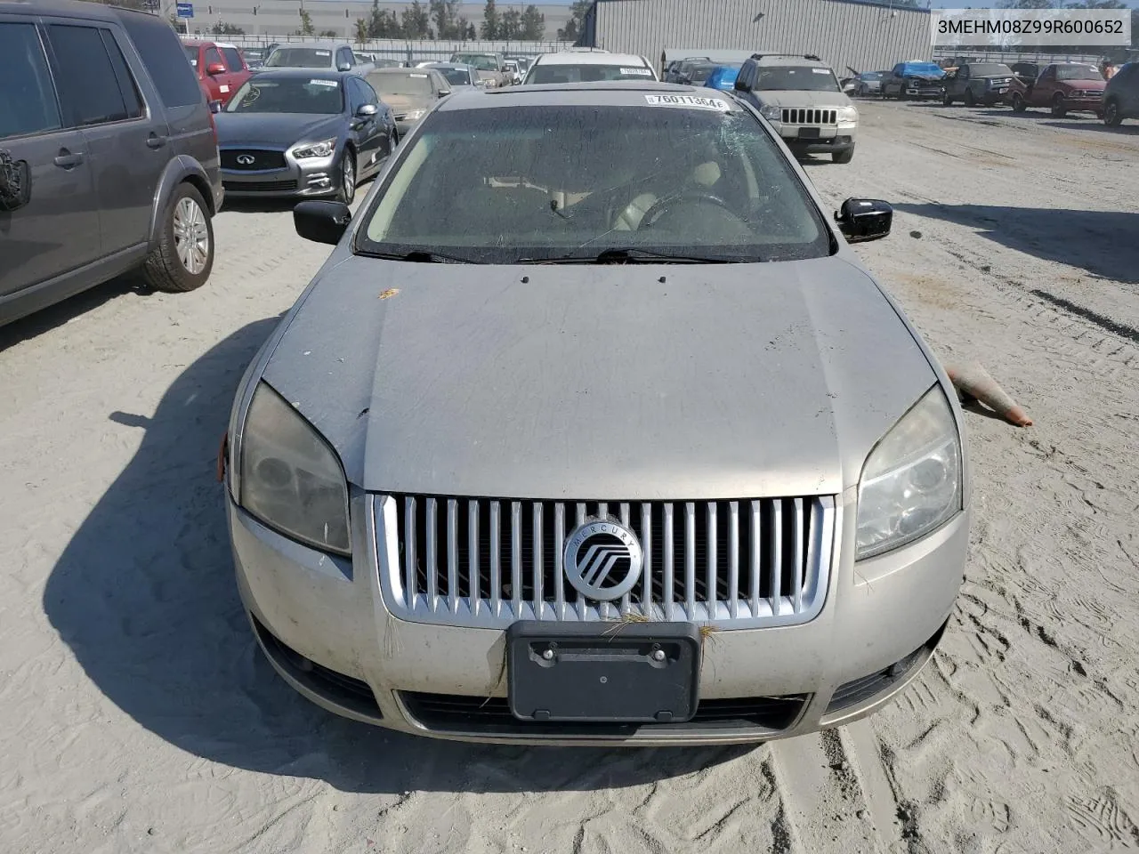 2009 Mercury Milan Premier VIN: 3MEHM08Z99R600652 Lot: 76011364