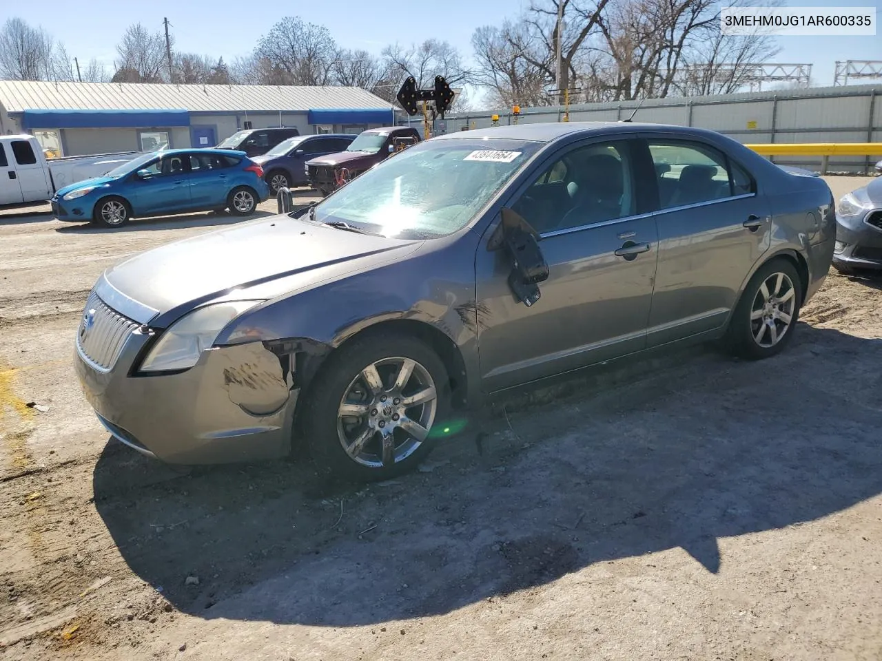 2010 Mercury Milan Premier VIN: 3MEHM0JG1AR600335 Lot: 43844664