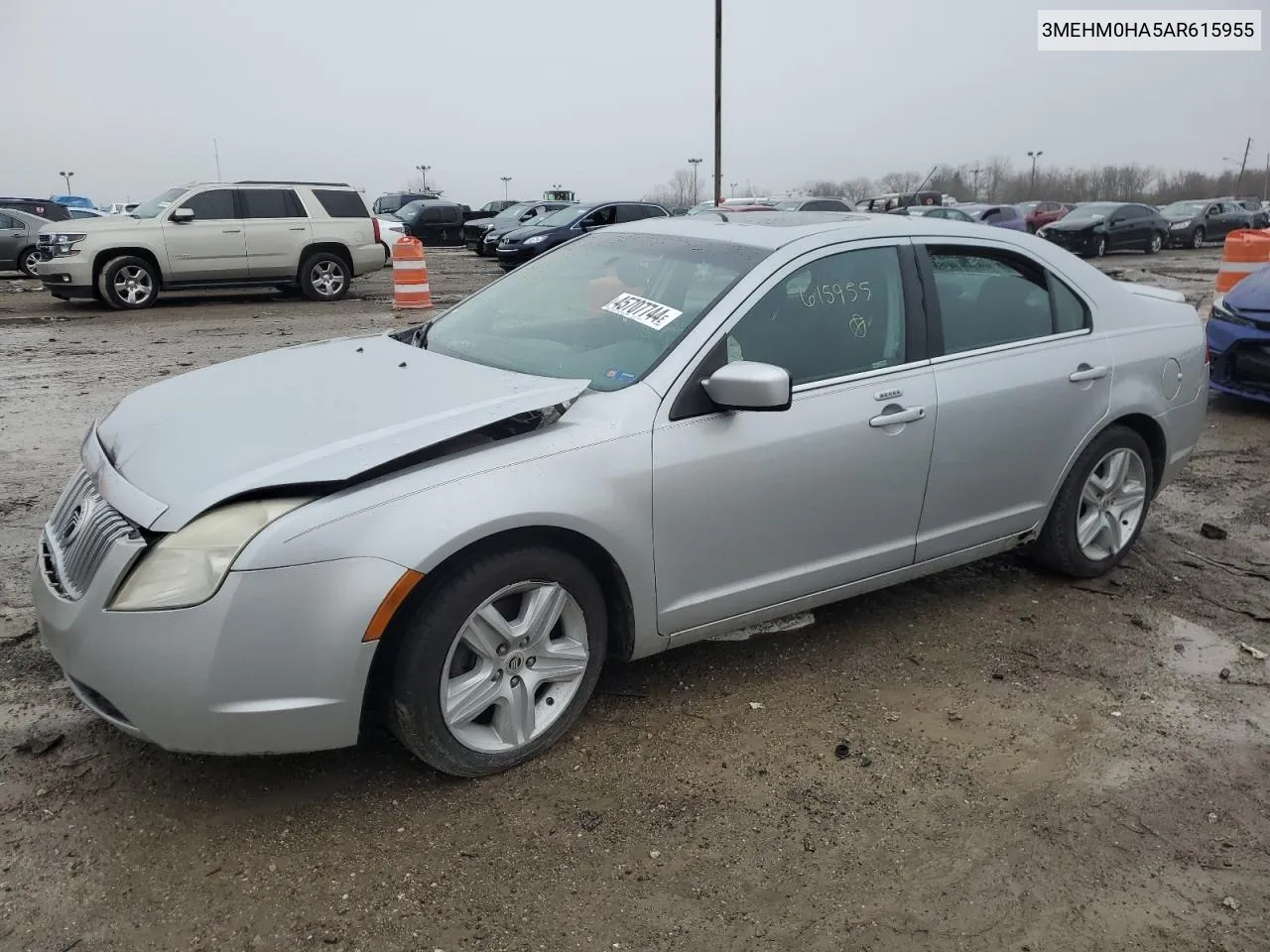 2010 Mercury Milan VIN: 3MEHM0HA5AR615955 Lot: 45707744